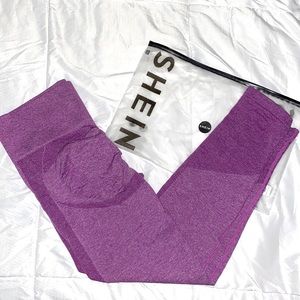 Purple/Magenta leggings from Shein